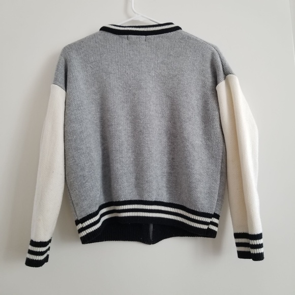 knit bomber jacket with zipper size S - Picture 3 of 5